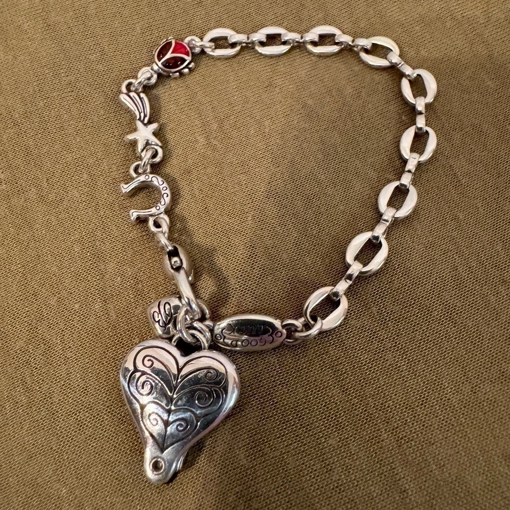 BRIGHTON Lucky Clover Bracelet Ladybug Horse Shoe Shooting Star Good Luck New